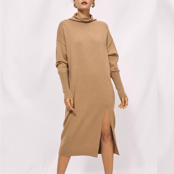 Aritzia Cyprie dress size M olive green - Picture 1 of 3